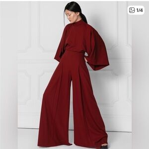 NWT Lily Phellera jumpsuit in burgundy